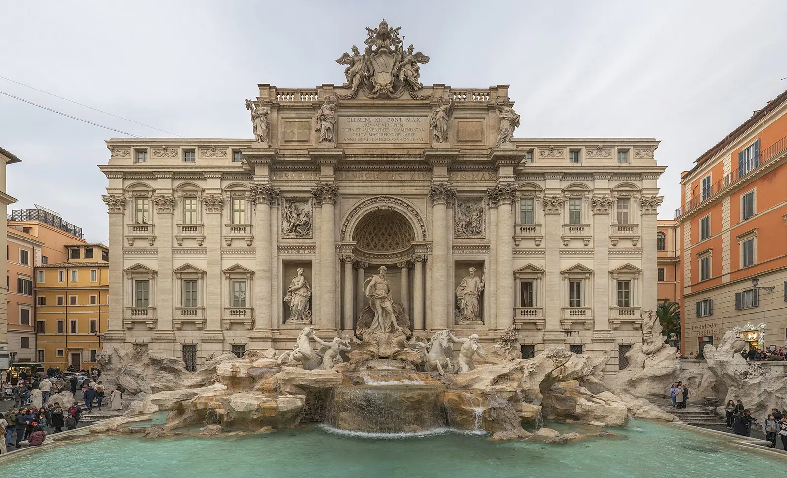 The Trevi Fountain in daylight
